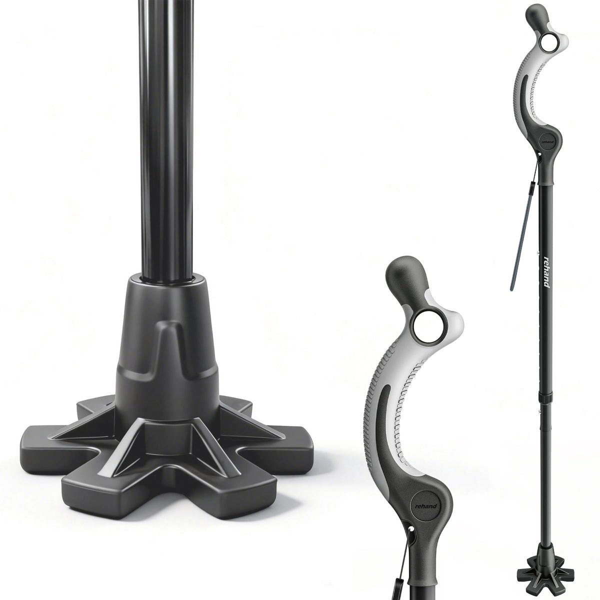 REHAND Walking Cane,Self Standing Upright Posture ,Folding,Adjustable
